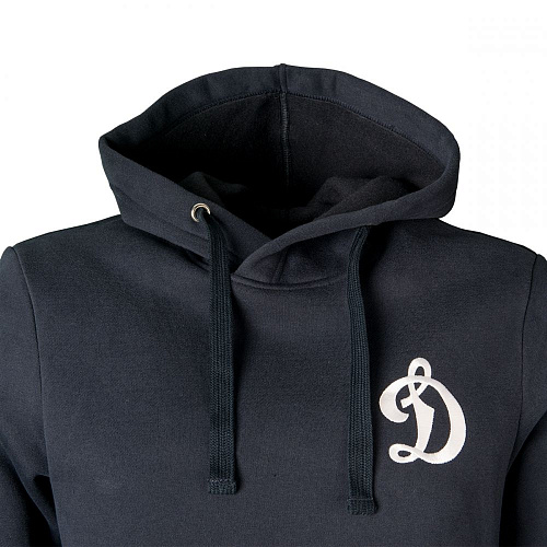 Толстовка Динамо "Д", темно-синяя с капюшоном