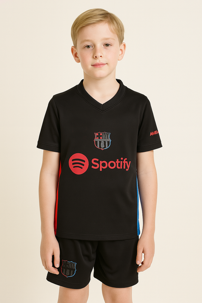 Детская форма Барселона 2024/2025 гостевая черная