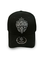 Бейсболка Эмблема ЦСКА, цвет чёрный