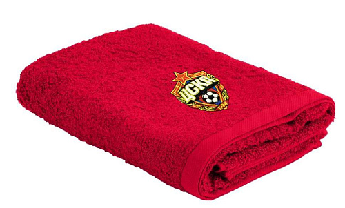 Полотенце ЦСКА махровое 50х90, цвет красный		