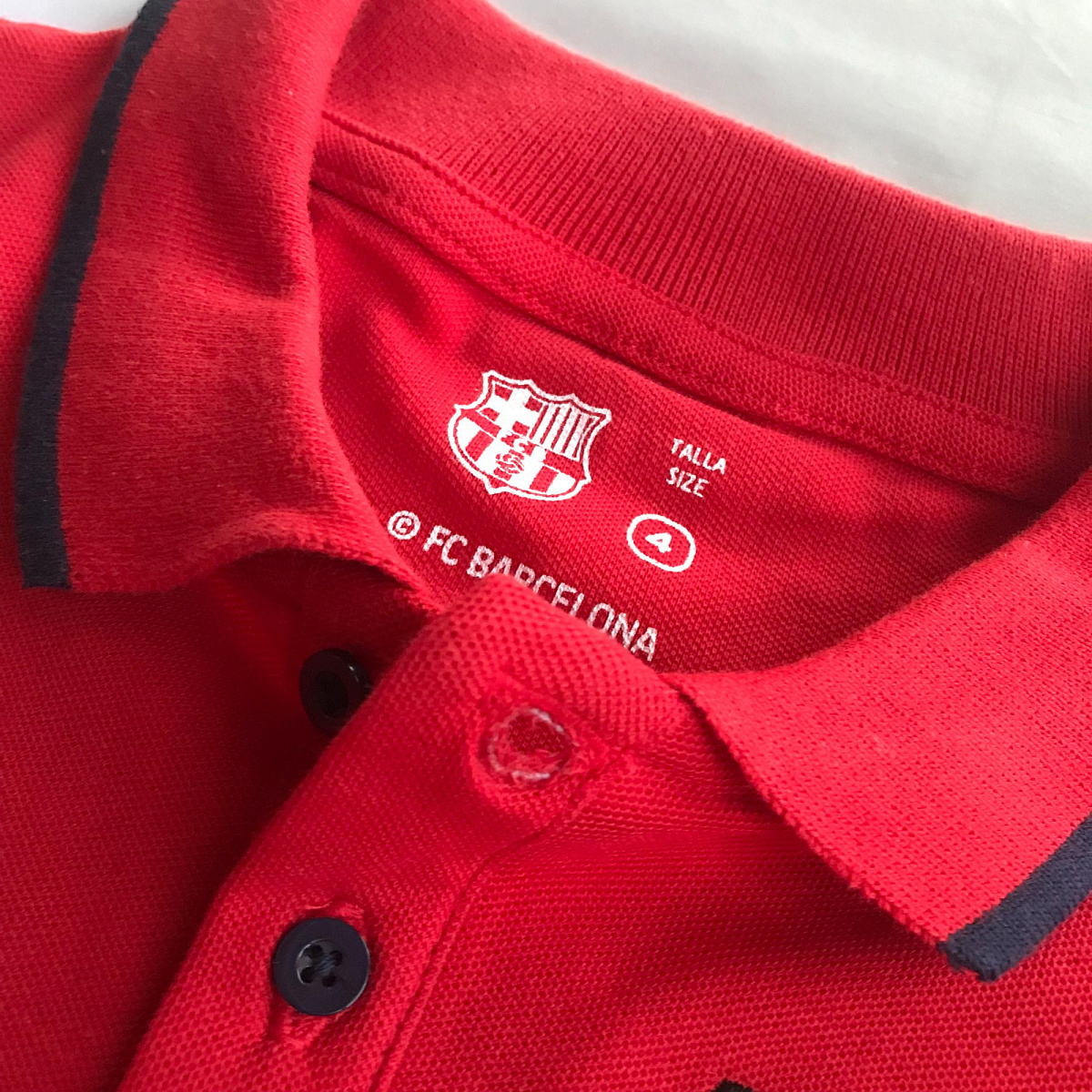 Детская футболка поло Барселона BOYS POLO TEE, красная