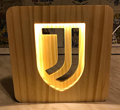 3D светильник (дерево) Ювентус