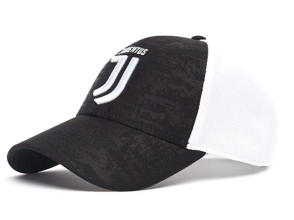 Бейсболка Ювентус 37230 черно-белая, летняя