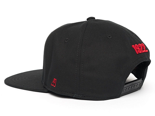 Бейсболка Спартак 93503 черная с прямым козырьком