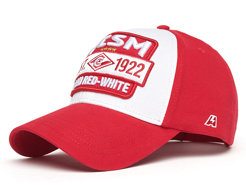 Бейсболка Спартак красно-белая 120319