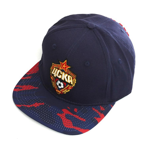 Бейсболка ЦСКА, прямой козырёк, цвет синий камуфляж