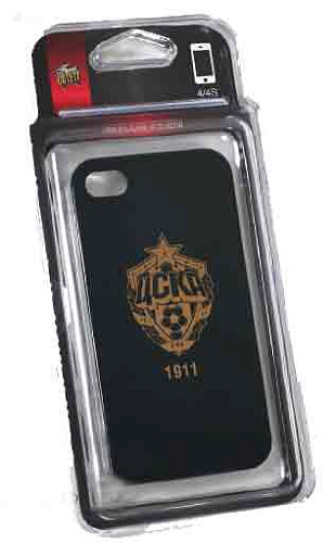 Клип-кейс для iPhone 4/4S черный с золотой эмблемой