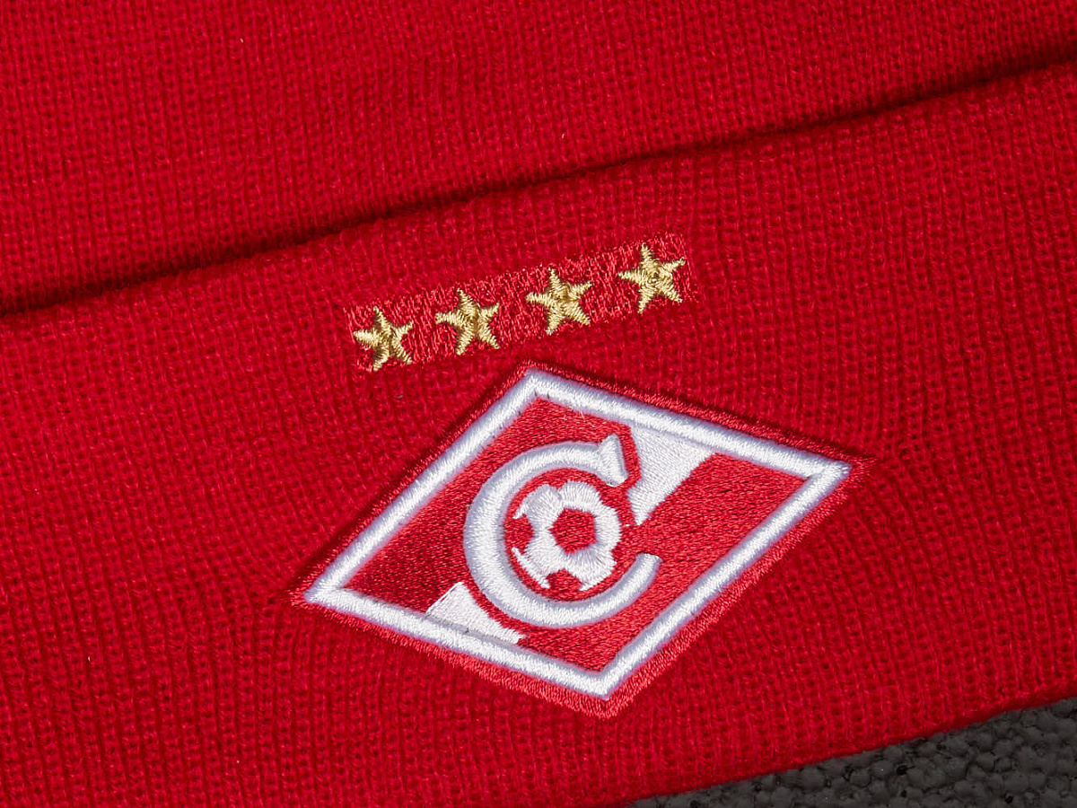 Шапка Спартак 00151 красная с отворотом