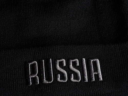 Шапка Россия 11389 черная с отворотом Russia