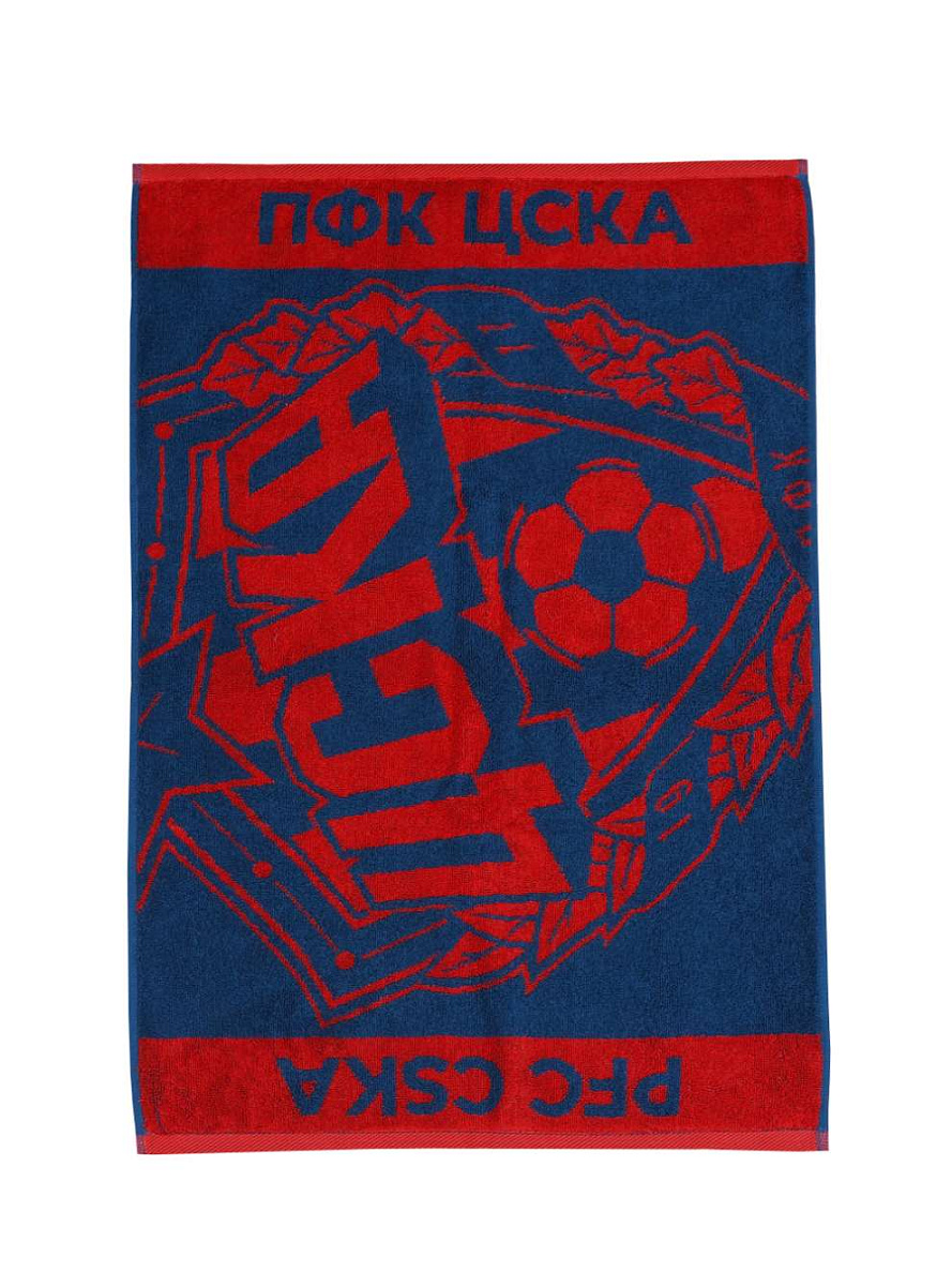 Полотенце ПФК ЦСКА 50 х 70 красно-синее	
