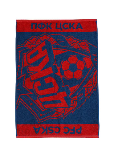 Полотенце ПФК ЦСКА 50 х 70 красно-синее	