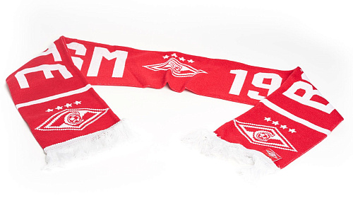 Шарф Спартак 02508 красно-белый