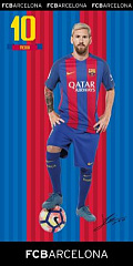 Полотенце Барселона 75 x 150 Towel Messi'17 400g