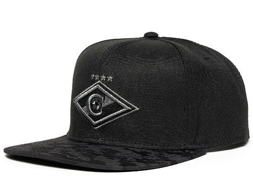 Бейсболка Спартак 120228 черная с прямым козырьком