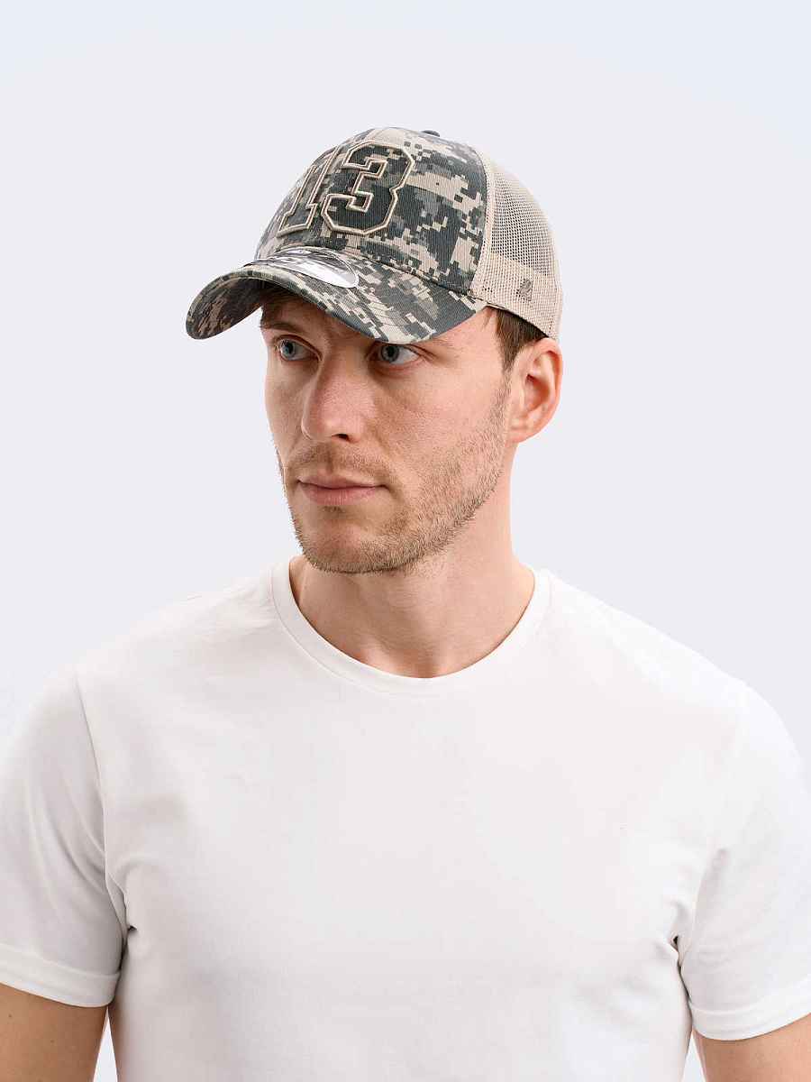 Бейсболка с номером 13, хаки летняя, 207525