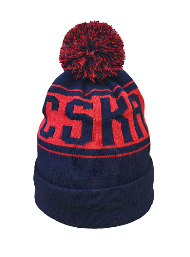 Шапка ЦСКА, с помпоном с подкладкой из флиса 207212