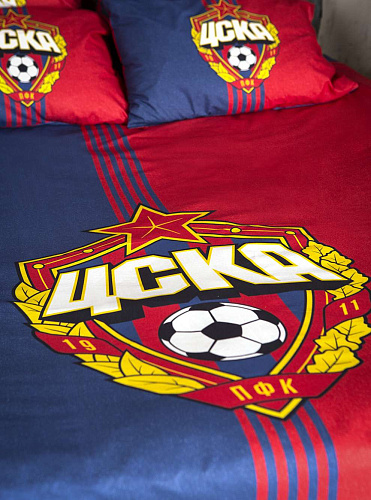 Постельное бельё ЦСКА 1.5 спальное "Эмблема" (наволочки 70*70) 
