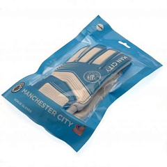 Вратарские перчатки Манчестер Сити подростковые Goalkeeper Gloves Yths, 10-12 лет