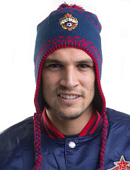 Шапка ЦСКА  вязаная с вышивкой Сканди 11462 95