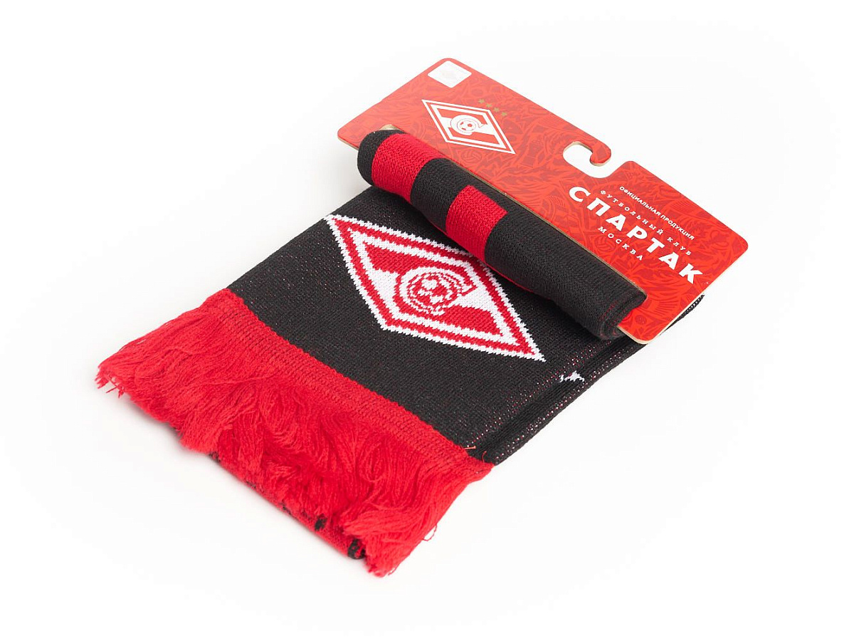 Шарф Спартак 02509 черно-красный