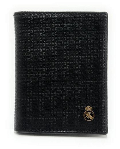 Портмоне Реал Мадрид RMT2209NEGRO черный, кожа, вертикальный, мал. эмблема 