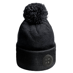 Шапка Динамо 60182 черная с помпоном