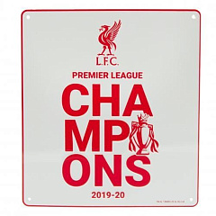 Табличка Ливерпуль Premier League Champions Sign WT