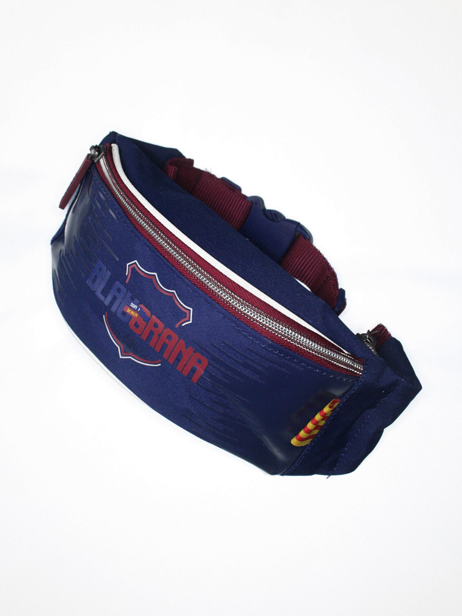 Сумка на пояс подростковая Барселона, красно-синяя FC-231