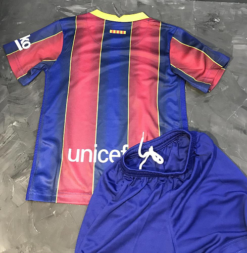 Детская форма Барселона 2020/2021 домашняя (футболка и шорты)