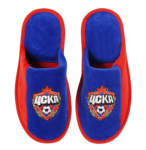 Тапочки ЦСКА комнатные, цвет красно-синий