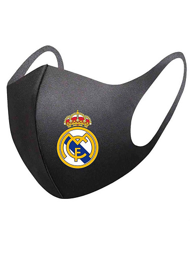 Маска для лица многоразовая Реал Мадрид черная