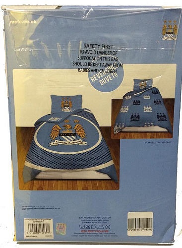 Постельное белье двухстороннее 1,5 спальное Манчестер Сити Duvet Set BE