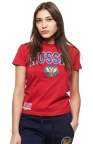 Футболка женская Россия 131880 красная