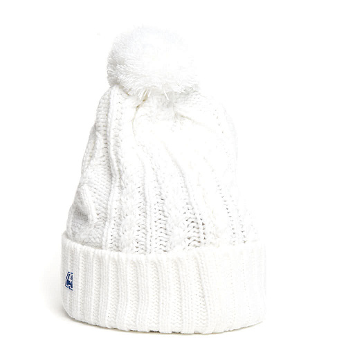 Шапка Динамо 60180 белая с помпоном