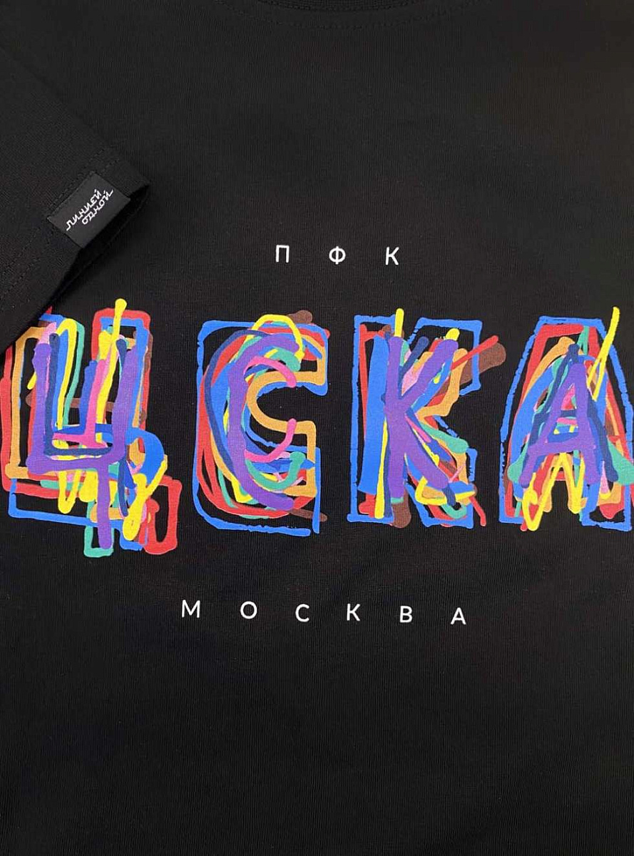 Футболка ЦСКА мужская "Детские рисунки"