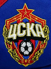 Сумка на пояс удлиненная красно-синяя с эмблемой ПФК ЦСКА