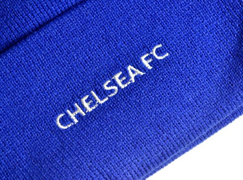 Шапка Челси голубая с отворотом