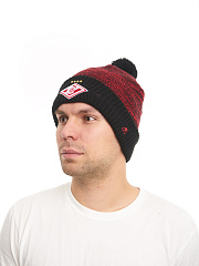 Шапка Спартак 00145 черно-красная