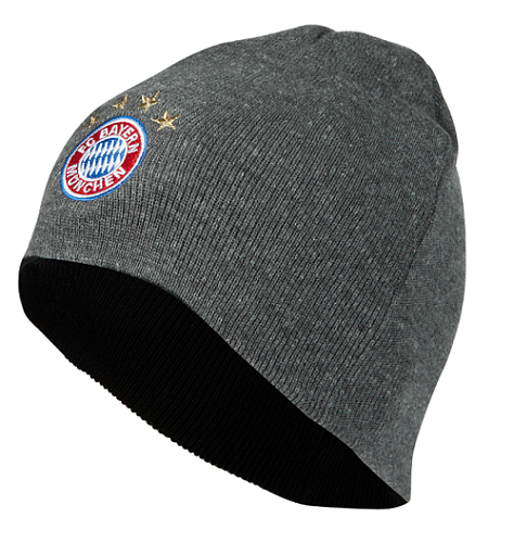 Шапка Бавария Reversible Knitted Hat серая