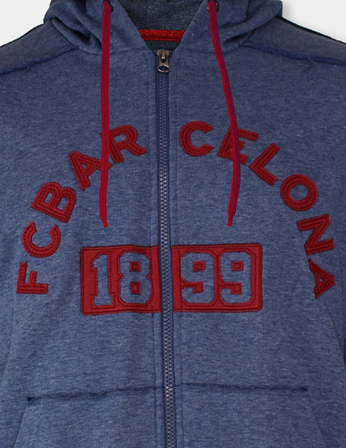 Толстовка Барселона на молнии SWEAT SHIRT SCORE, синяя