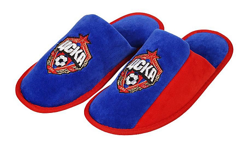 Тапочки ЦСКА комнатные, цвет красно-синий