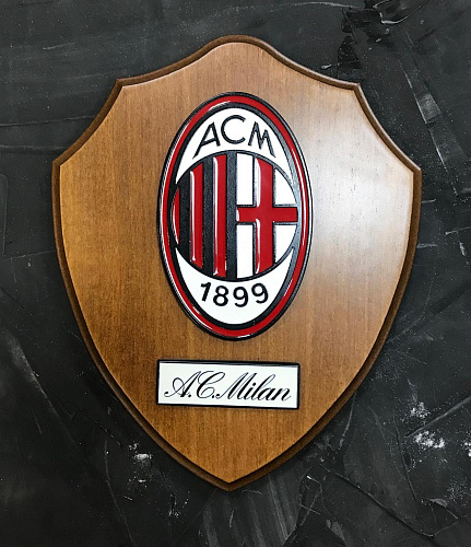 Деревянная коллекционная эмблема Милан Collector's Wooden Crest