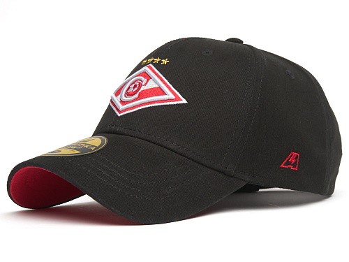 Бейсболка Спартак 120327 черно-красная