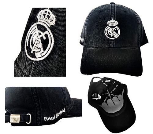 Бейсболка Реал Мадрид JEANS BLACK ADULTO