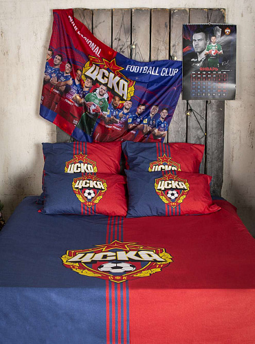Постельное бельё ЦСКА 1.5 спальное "Эмблема" (наволочки 70*70) 