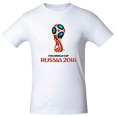 FIFA-Футболка односторонняя "Эмблема", цв.белый