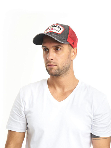 Бейсболка Спартак 120309 черно-красная летняя винтажная