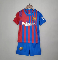 Детская форма Барселона 2021/2022 домашняя (футболка и шорты)