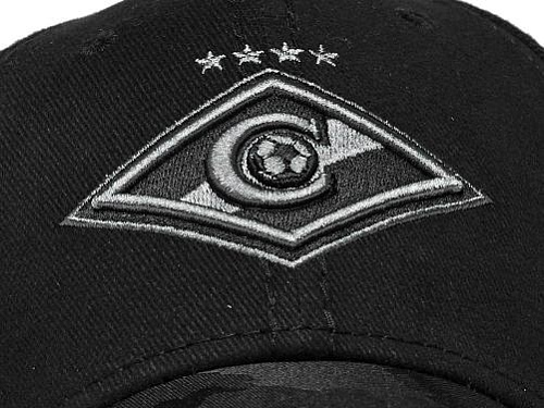 Бейсболка Спартак 120225 черная с черной эмблемой