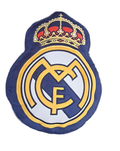 Подушка Реал Мадрид в форме эмблемы 21*28 вышитая